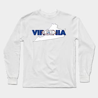 Virginia Colored State Letters Long Sleeve T-Shirt